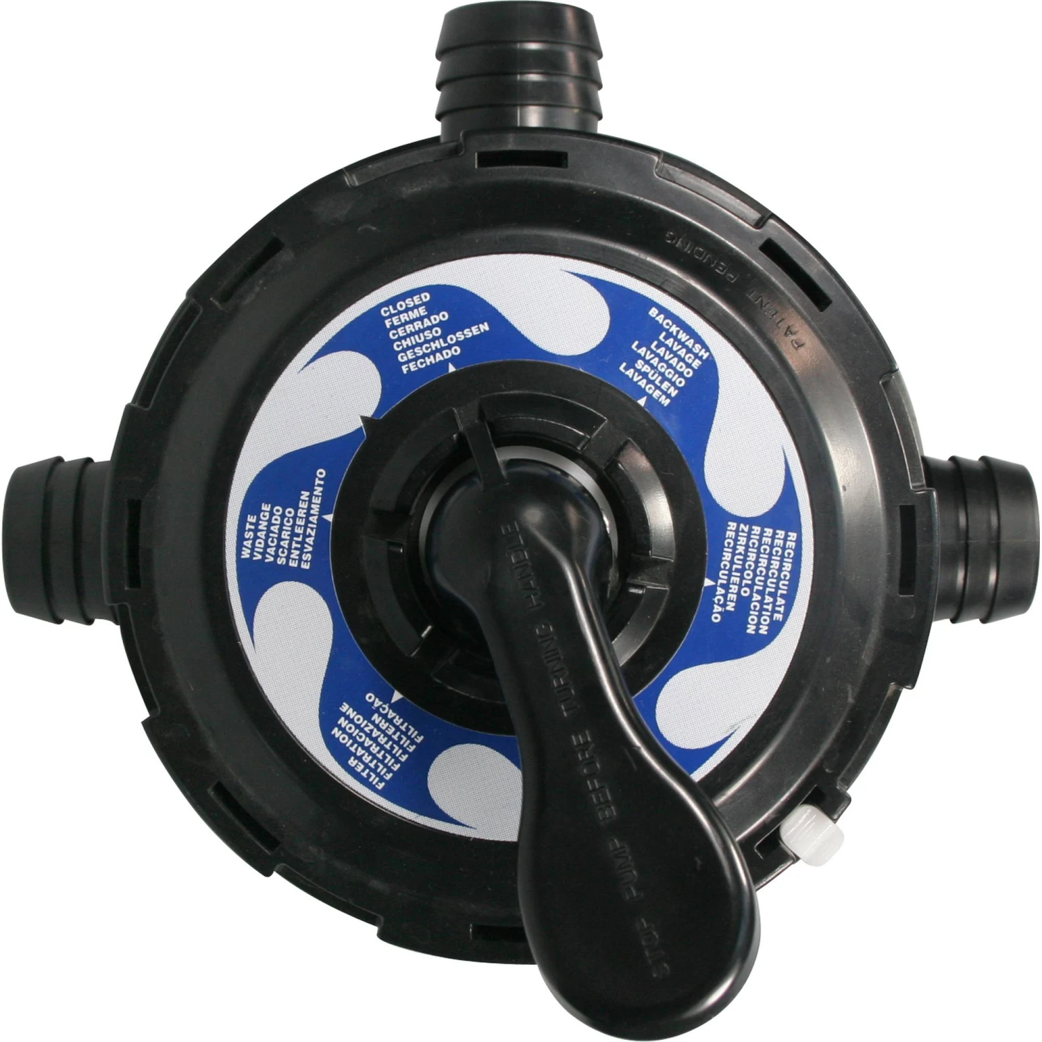 Waterman 6-Wege-Ventil Top-Mount 38 Mm Schlauchanschluß 3 Waterman 6-Wege-Ventil Top-Mount 38 Mm Schlauchanschluß