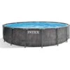 Intex Greywood Prism Frame Pool Set Rund 457 X 122 Cm (26742GN) -Meyer Poolwelt 26742GN intex prism greywood 457 x 122 cm 01
