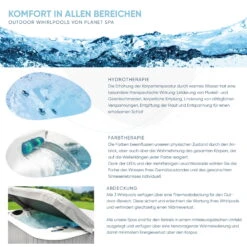 Whirlpool SPA Correll Classic 1100l, 200x200x82cm, 30 Düsen 15 Whirlpool SPA Correll Classic 1100l, 200x200x82cm, 30 Düsen -Meyer Poolwelt 2810500 2810501 810502 Whirlpool Planet Spa Info 04 1