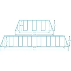 Polygroup Summer Waves Elite Rechteck Frame Pool Set 732 X 366 X 132m Cm -Meyer Poolwelt 3000142 P42412525 AbmessungeninklStuetzen
