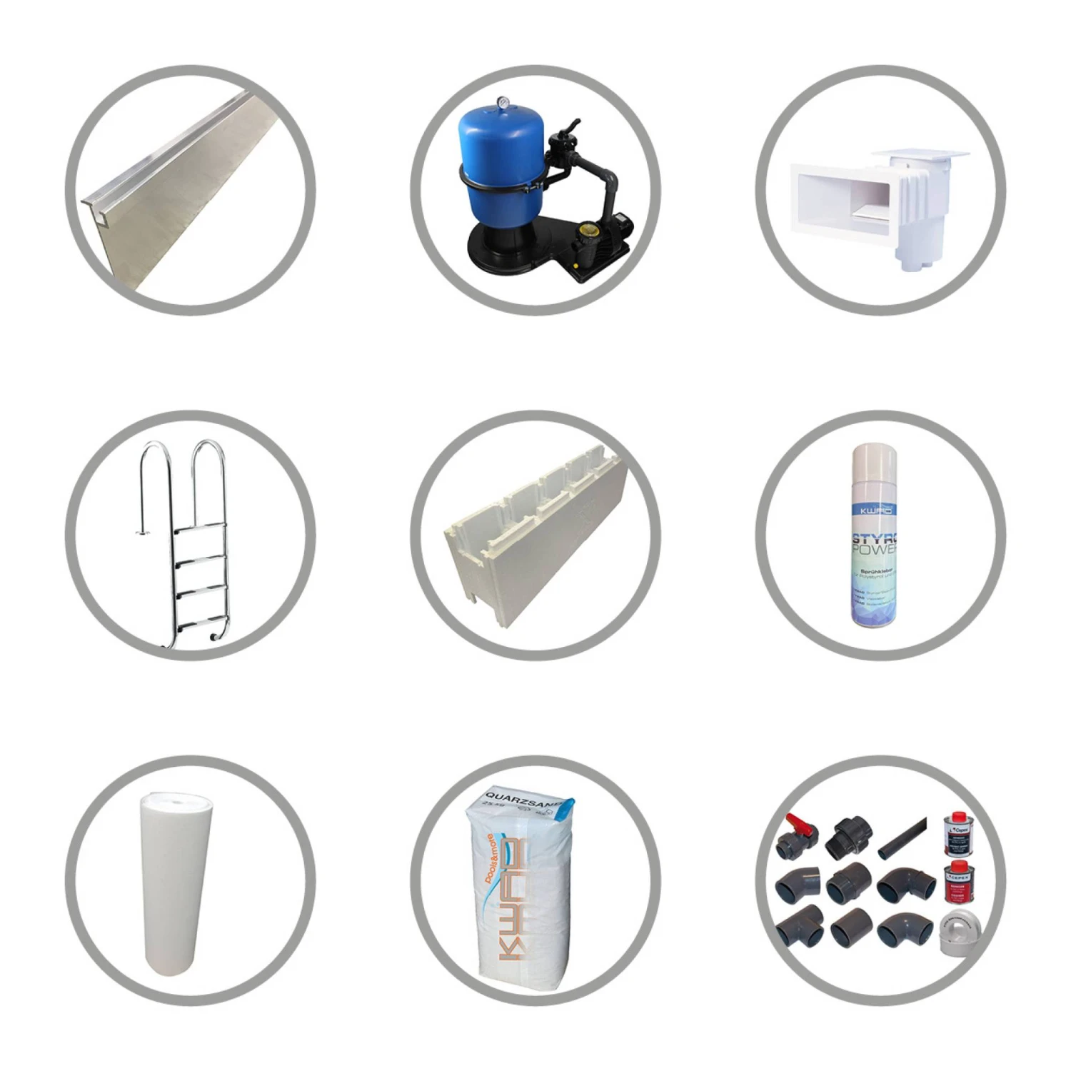 KWAD Styropor Pool De Luxe Komplettset 8,0 X 4,0 X 1,5m Mit 0,8 Mm Innenhülle Sand Inkl. Edelstahlleiter 4 KWAD Styropor Pool De Luxe Komplettset 8,0 X 4,0 X 1,5m Mit 0,8 Mm Innenhülle Sand Inkl. Edelstahlleiter – Bild 2