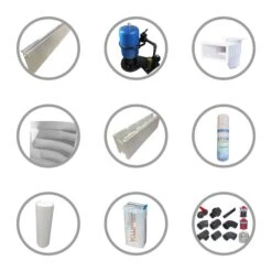 KWAD Styropor Pool De Luxe Komplettset 6,0 X 3,0 X 1,5m Mit 0,8 Mm Innenhülle Sand Inkl. Römertreppe -Meyer Poolwelt 50122 Zubehoer