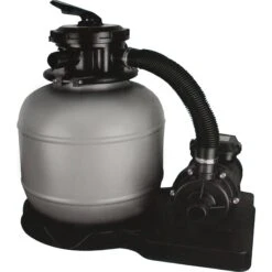 Waterman Stahlwandpool Set (10-teilig) Hoch Achtform 470x300x120 Cm, Stahl 0,4 Mm Anthrazit Folie 0,4 Mm Blau -Meyer Poolwelt 502010480 Sandfilteranlage SF 124 13