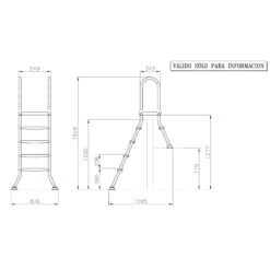 SUMMER FUN Poolleiter Edelstahl Für Halbhochbecken Mit 120 Cm Höhe -Meyer Poolwelt 502020025 Schemazeichnung 01