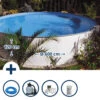 Stahlwandpool Set Rund Bermuda 600x120 Cm, Stahl 0,6 Mm Weiß, Folie 0,6 Mm Blau, Einhängebiese -Meyer Poolwelt 503010700VS Stahlwandpool Set Rund 600x120cm