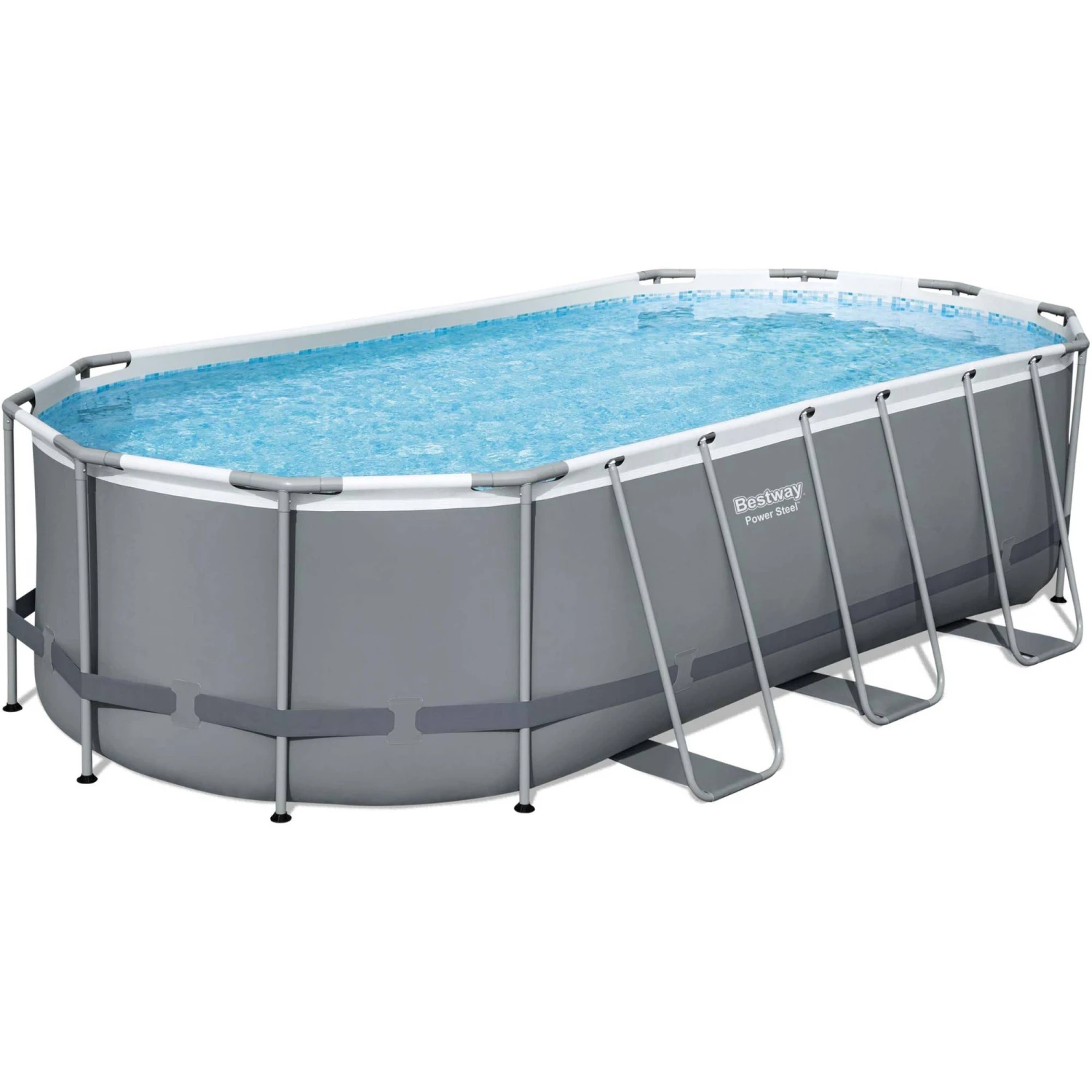 Bestway Power Steel Oval Frame Pool Set 549 X 274 X 122 Cm (56710GS) 3 Bestway Power Steel Oval Frame Pool Set 549 X 274 X 122 Cm (56710GS)