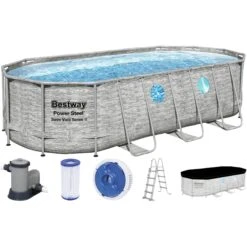 ​Bestway Power Steel Swim Vista Series Frame Pool, Komplettset, Oval, 549 X 274 X 122 Cm (56716GS) -Meyer Poolwelt 56716GS Bestway framepool 549x274x122 02