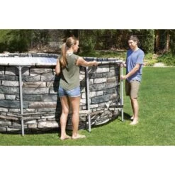 ​Bestway Power Steel Comfort Jet Series Frame Pool, Komplettset, Oval, 610 X 366 X 122 Cm (56719GS) -Meyer Poolwelt 56719GS Bestway framepool 610x366x122 04