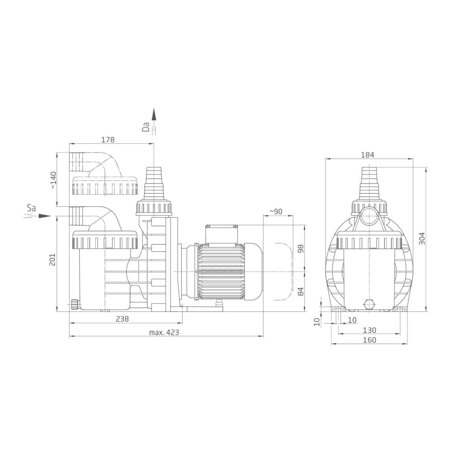 Speck Filterpumpe BADU Picco II W, 5m³/h, 230 V 4 Speck Filterpumpe BADU Picco II W, 5m³/h, 230 V – Bild 2