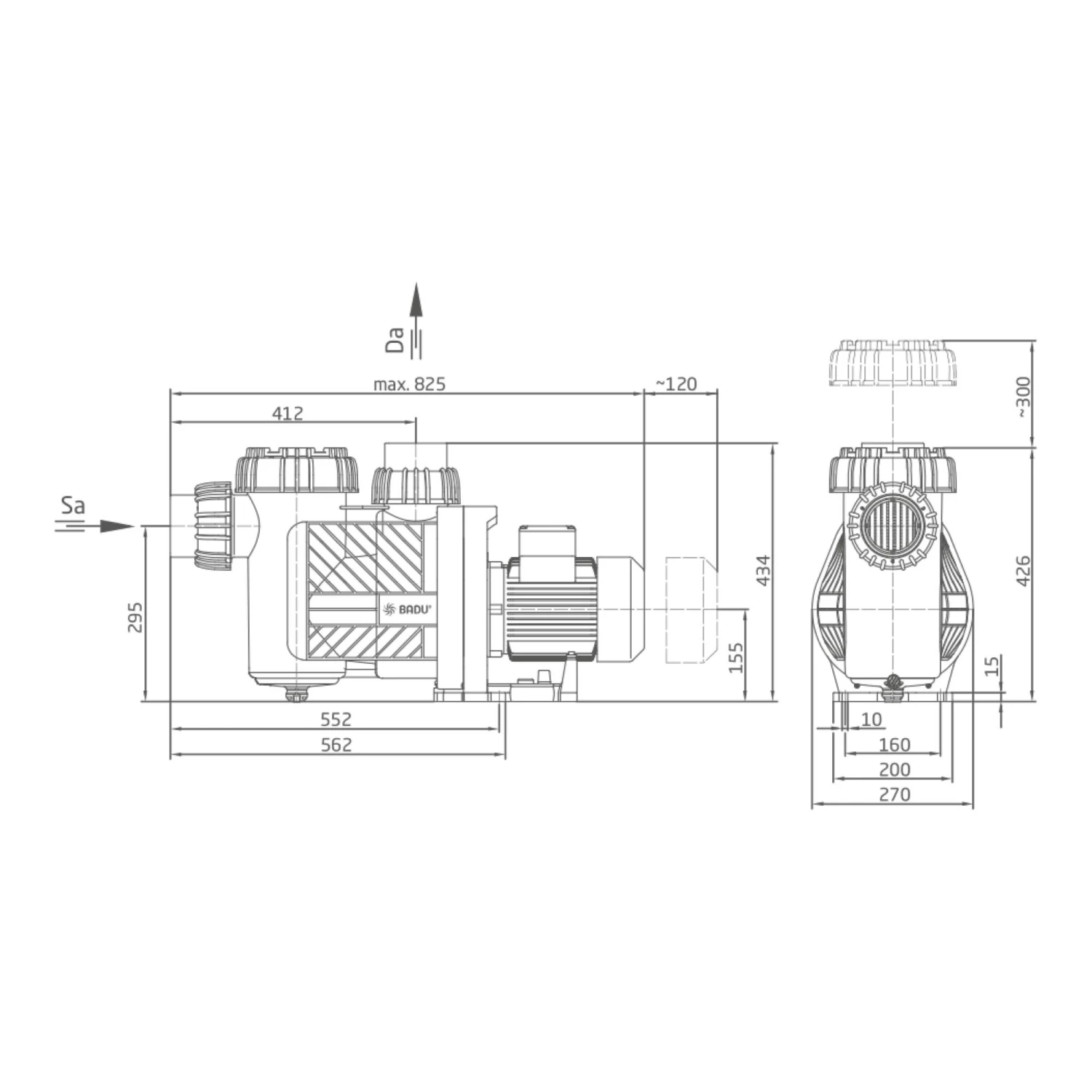 Speck Filterpumpe BADU Prime 15 D, 17 M³/h, 400/230 V 4 Speck Filterpumpe BADU Prime 15 D, 17 M³/h, 400/230 V – Bild 2