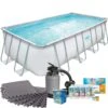 Polygroup Summer Waves Frame Pool Mit Sandfilter, Bodenschutzmatten Grau Und Starter Set Wasserpflege 2 Polygroup Summer Waves Frame Pool Mit Sandfilter, Bodenschutzmatten Grau Und Starter Set Wasserpflege -Meyer Poolwelt BUD 3000158 Frame Pool Variante 8 k