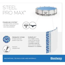 Bestway Steel Pro MAX Frame Pool Komplettset 366 X 122 Cm (56420GS) 11 Bestway Steel Pro MAX Frame Pool Komplettset 366 X 122 Cm (56420GS) -Meyer Poolwelt Bestway Power Steel Pro Max