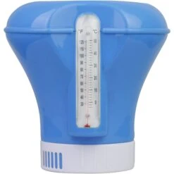 SUMMER FUN Dosierschwimmer Inkl. Thermometer Für 200gr Tabletten -Meyer Poolwelt Dosierschwimmer mit Thermometer 01