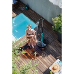 Dusche Sunny Style Premium 8l, Aquamarin -Meyer Poolwelt Dusche Sunny Premium Style von oben n