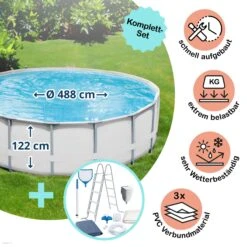Polygroup Summer Waves Elite Frame Pool Set 488 X 122 Cm (3000121)