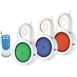 Waterman LED Beleuchtungsset Für Aufstellbecken RGB, Inkl. Fernbedienung -Meyer Poolwelt LED Poollicht Einlaufduese mehrfarbig