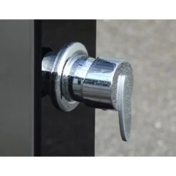 Solardusche Exquisit Aus Edelstahl Mit Glasfront 18l -Meyer Poolwelt Mischhebel Solardusche Exquisit