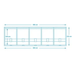 Polygroup Summer Waves Elite Frame Pool Set 488 X 122 Cm (3000121) -Meyer Poolwelt P4001648B Abmessungen
