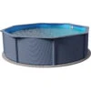 Stahlwandpool Rund Classic 350x120 Cm, Stahl 0,4 Mm Anthrazit, Folie 0,3 Mm Blau, Overlap -Meyer Poolwelt Planet Pool Stahlwandpool Classic anthrazit blau MS 01