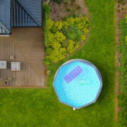 Stahlwandpool Rund Classic 350x120 Cm, Stahl 0,4 Mm Anthrazit, Folie 0,3 Mm Blau, Overlap -Meyer Poolwelt Planet Pool Stahlwandpool Classic anthrazit blau MS 08