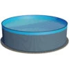 Waterman Stahlwandpool Rund 500x120 Cm, Stahl 0,4 Mm Anthrazit, Folie 0,3 Mm Blau, Overlap