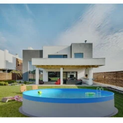 Waterman Stahlwandpool Rund 350x90 Cm, Stahl 0,3 Mm Weiß, Folie 0,2 Mm Blau, Overlap -Meyer Poolwelt Planet Pool Stahlwandpool weiss blau overlap OS 06 1