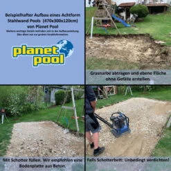 Stahlwandpool Set Aneta 470x300x120cm -Meyer Poolwelt PlanetPool Achtformbecken Aufbaubilder 01 9