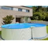 Stahlwandpool Achtform 650x420x120 Cm, Stahl 0,4 Mm Weiß, Folie 0,4 Mm Blau, Einhängebiese -Meyer Poolwelt S81009MSVS S81010MSVS S8140MSVS Stahlwandbecken Achtform Weiss Blau 01