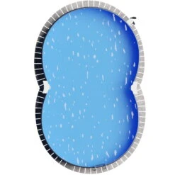 Stahlwandpool Achtform 650x420x120 Cm, Stahl 0,4 Mm Anthrazit, Folie 0,4 Mm Blau, Einhängebiese -Meyer Poolwelt S81068MSVS S81069MSVS S81073MSVS Stahlwandbecken Achtform Athrazit Blau 09 1