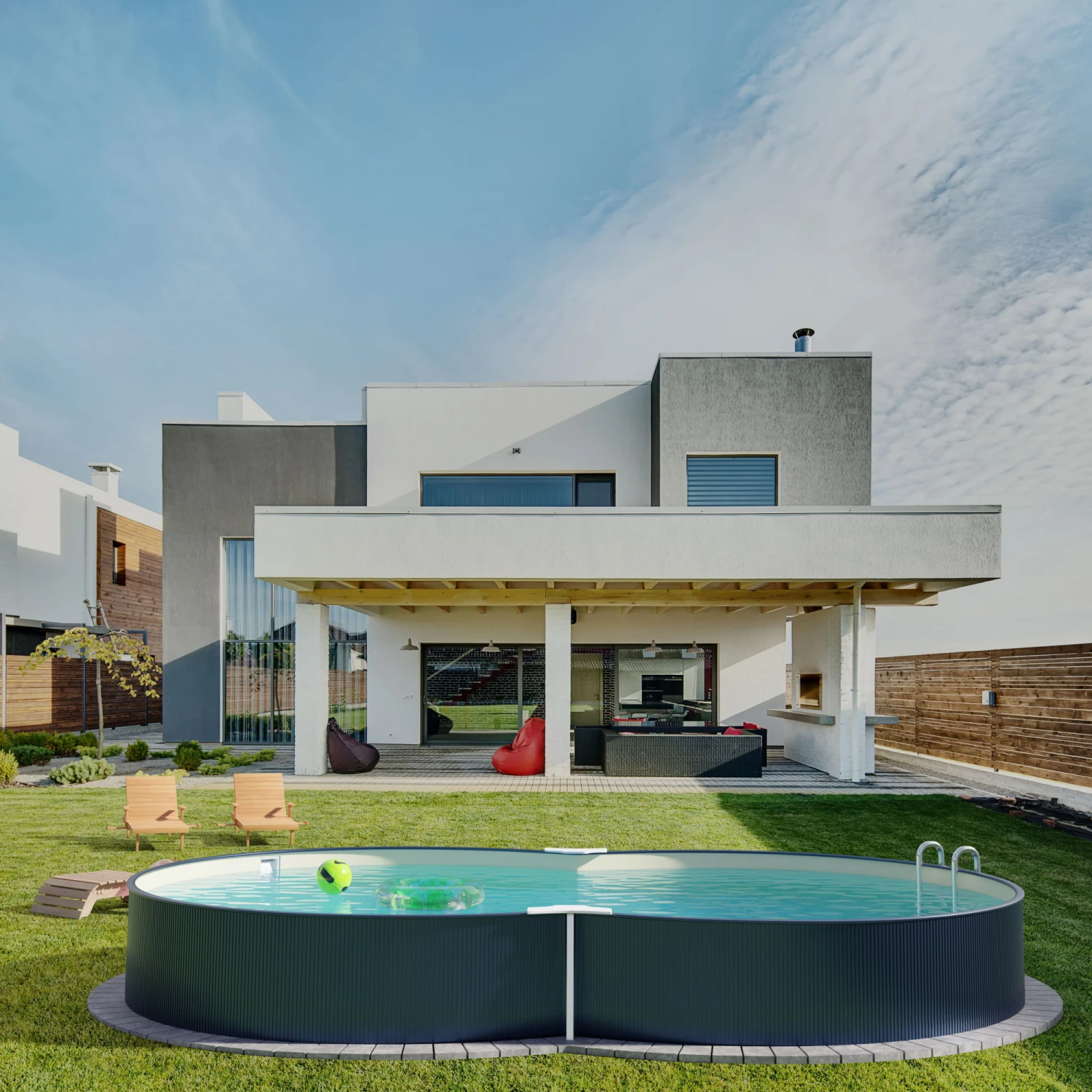 Stahlwandpool Achtform 470x300x120 Cm, Stahl 0,4 Mm Anthrazit, Folie 0,4 Mm Sand, Einhängebiese 5 Stahlwandpool Achtform 470x300x120 Cm, Stahl 0,4 Mm Anthrazit, Folie 0,4 Mm Sand, Einhängebiese – Bild 4