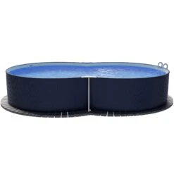 Stahlwandpool Achtform 470x300x120 Cm, Stahl 0,4 Mm Anthrazit, Folie 0,4 Mm Sand, Einhängebiese 20 Stahlwandpool Achtform 470x300x120 Cm, Stahl 0,4 Mm Anthrazit, Folie 0,4 Mm Sand, Einhängebiese -Meyer Poolwelt S81081MSVS S81083MSVS Stahlwandbecken Achtform Athrazit Sand 08 n 2