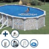 GRE Stahlwandpool Set (6-teilig) Hoch Oval 500 X 300 X 120 Cm, Stahl 0,45mm Steinoptik Folie 0,3mm Blau -Meyer Poolwelt SETOV500SVS Stahlwandpool Set Ovalform 500x300x120cm k2