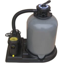 Waterman Sandfilteranlage 11 M³/h Pumpenleistung, 6-Wege-Verrohrungs- Ventil, 75Kg Sand