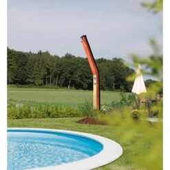 SUMMER FUN Solardusche Gebogen Rot/corail -Meyer Poolwelt Solardusche orange