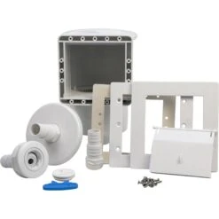 GRE Stahlwandpool Set (7-teilig) Hoch Oval High Line 915x470x132 Cm, Stahl 0,45mm Weiß Folie 0,4mm Blau -Meyer Poolwelt Standard Einbauskimmer weiss 16