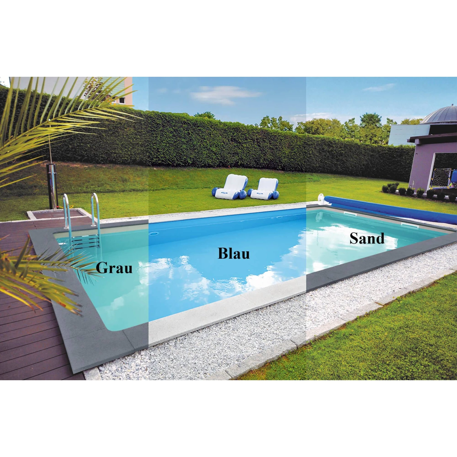 KWAD Styropor Pool De Luxe Komplettset 8,0 X 4,0 X 1,5m Mit 0,8 Mm Innenhülle Sand Inkl. Edelstahlleiter 7 KWAD Styropor Pool De Luxe Komplettset 8,0 X 4,0 X 1,5m Mit 0,8 Mm Innenhülle Sand Inkl. Edelstahlleiter – Bild 5